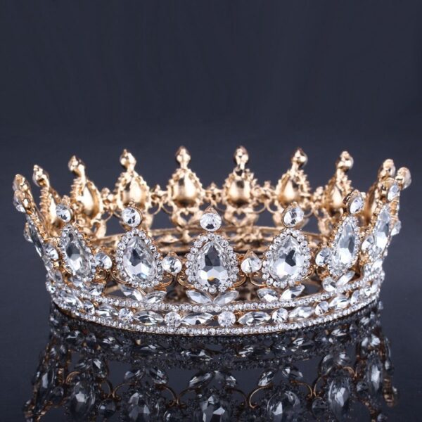 Baroque Bridal Crown Headdress Rhinestone Hair Accessories - Image 6