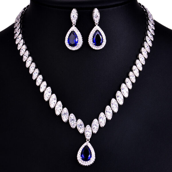 Korean Foreign Trade In Europe And America Two Piece AAA Zircon Jewelry Set - Image 5
