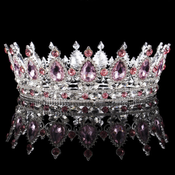 Baroque Bridal Crown Headdress Rhinestone Hair Accessories - Image 7