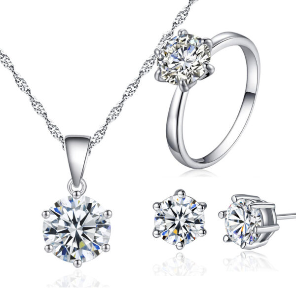 Elegant Korean fashion jewelry set with necklace and earrings”