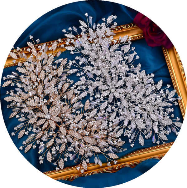 Gold Bridal Tiara & Hair Accessories - Image 7