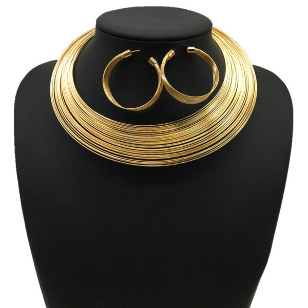 Nigeria bride Necklace Set multi alloy accessories four sets of cross-border supply Necklace suit - Image 2
