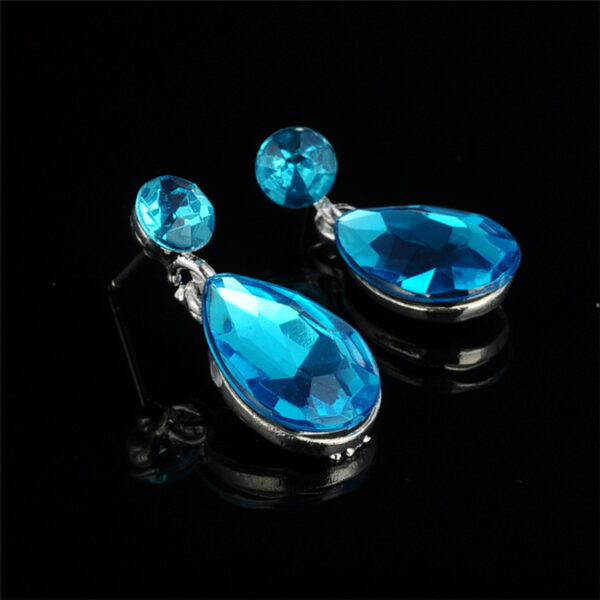 Foreign trade explosion bride alloy diamond necklace earrings set wedding jewelry and jewelry accessories - Image 3