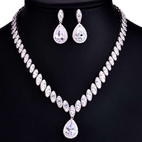 Korean Foreign Trade In Europe And America Two Piece AAA Zircon Jewelry Set - Image 7