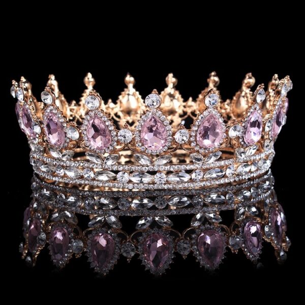 Baroque Bridal Crown Headdress Rhinestone Hair Accessories - Image 2