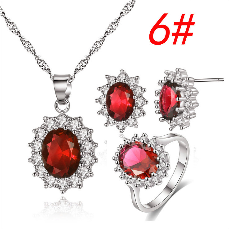 Sunflower Jewelry Set Necklace Ring Stud Earrings Bridal Jewelry - Image 10