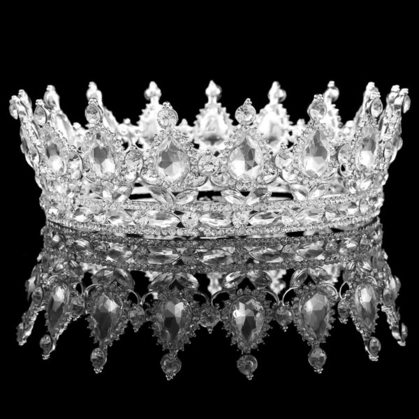 Baroque Bridal Crown Headdress Rhinestone Hair Accessories - Image 9