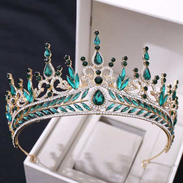 Wedding Headwear Hair Hoop Set Crystal Baroque Large Crown - Image 6