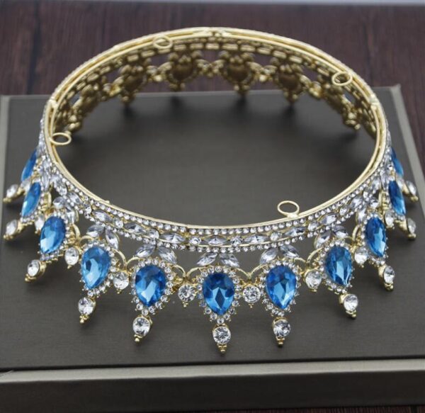 Baroque Bridal Crown Headdress Rhinestone Hair Accessories - Image 10