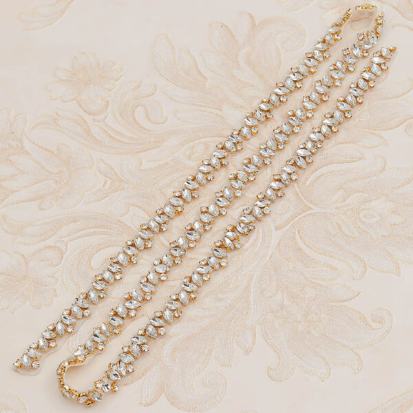 Rhinestone Applique Wedding Dress Waist Jewelry - Image 2