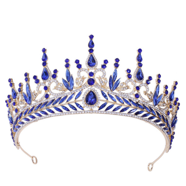 Wedding Headwear Hair Hoop Set Crystal Baroque Large Crown - Image 7
