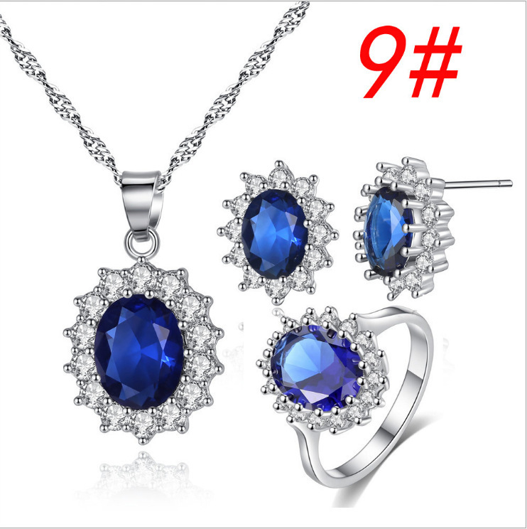 Sunflower Jewelry Set Necklace Ring Stud Earrings Bridal Jewelry - Image 8