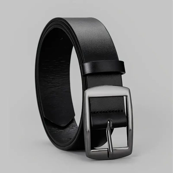 Men's Pin Buckle PU Microfiber Eyelet Belt Fashion Casual Belt - Image 5