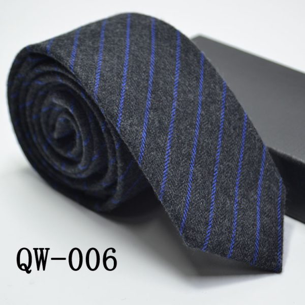 Men's Tie Super Narrow Wool-like Elegant And Elegant - Image 8