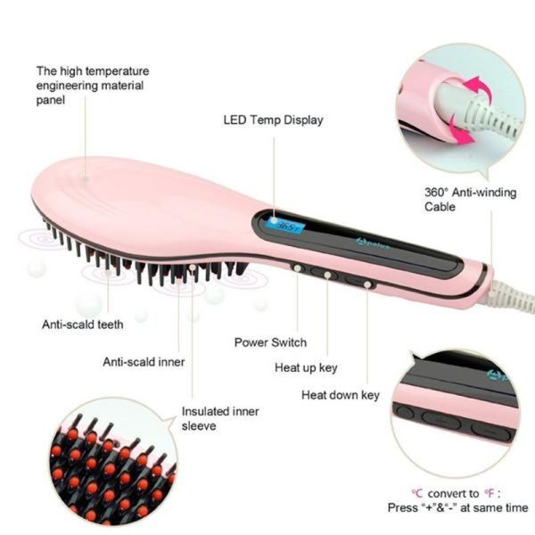 Paddle Brush Hair Straightener - Image 4