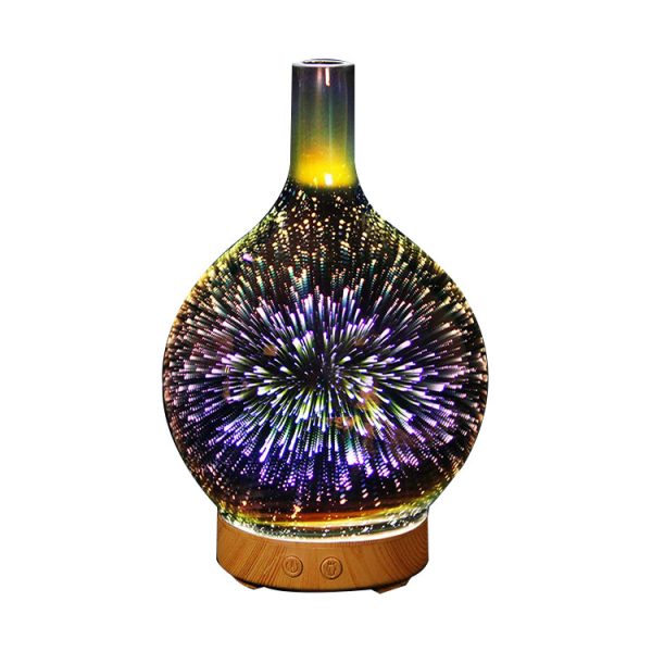 3D Glass Aroma Diffuser Colorful Lamp Humidifier Night Light - Image 5