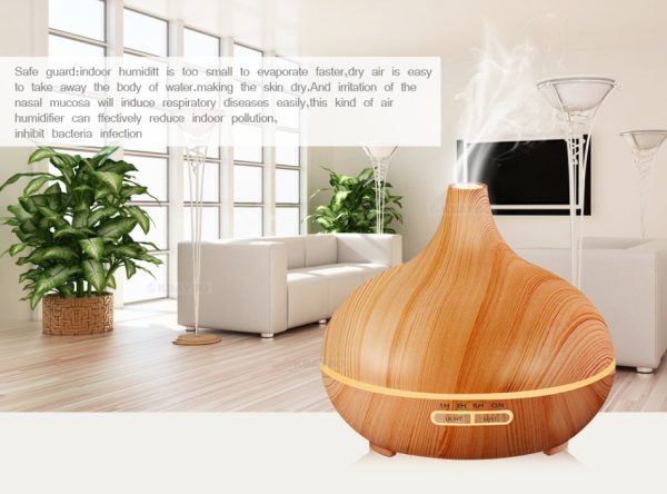 Creative Home Appliance Full Wood Grain Remote Control Aromatherapy Lamp - Image 5