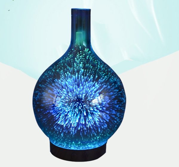 3D Glass Aroma Diffuser Colorful Lamp Humidifier Night Light - Image 9