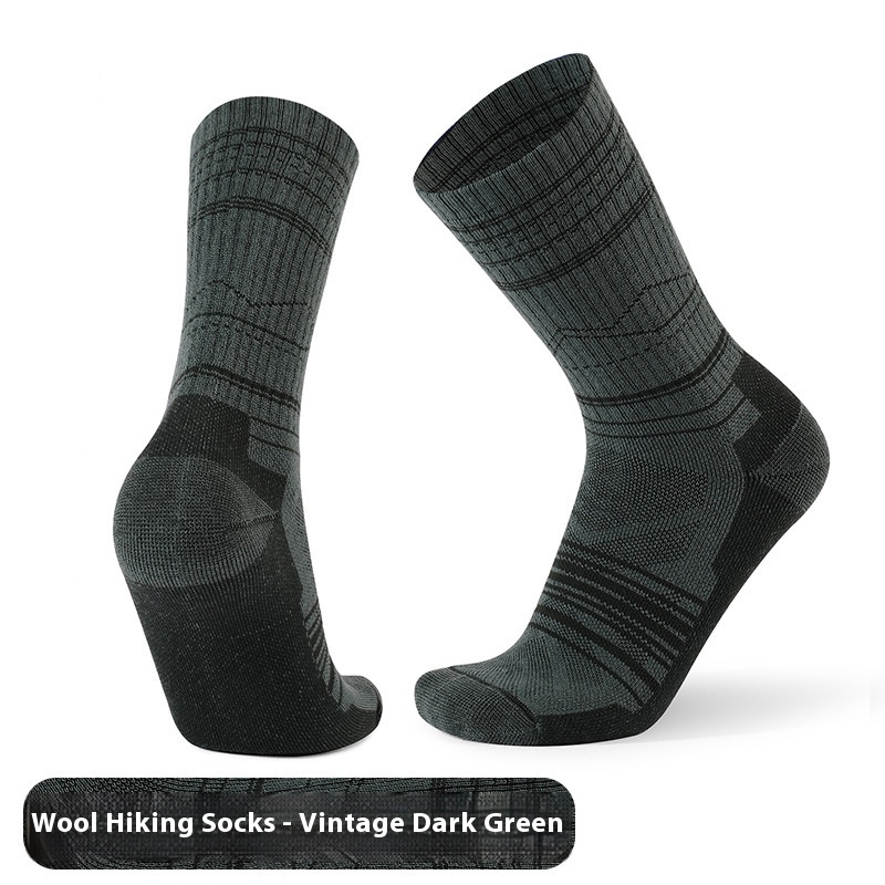Men's And Women's Warm Wool Knee-high Sports Socks - Image 8