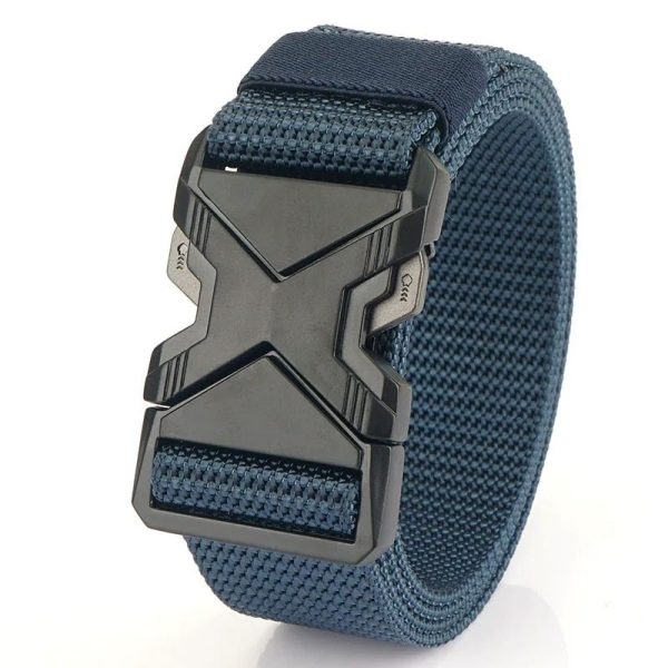 Men's Toothless Automatic Buckle Waist Belt PP Woven Tactical Pants - Image 4