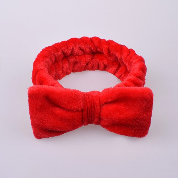 Coral velvet butterfly end hair band - Image 6