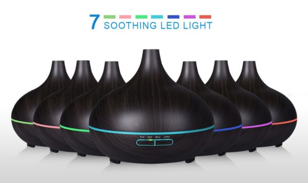 Creative Home Appliance Full Wood Grain Remote Control Aromatherapy Lamp - Image 10