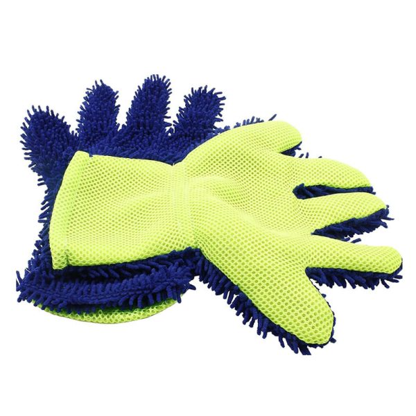 Thin Chenille Five Fingers Car Washing Gloves - Image 2