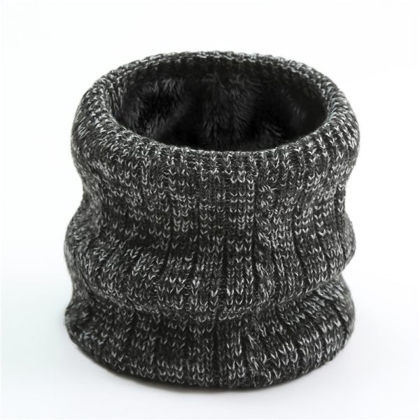 Twist Wide Striped Fleece-lined Knitting Scarf For Men - Image 5
