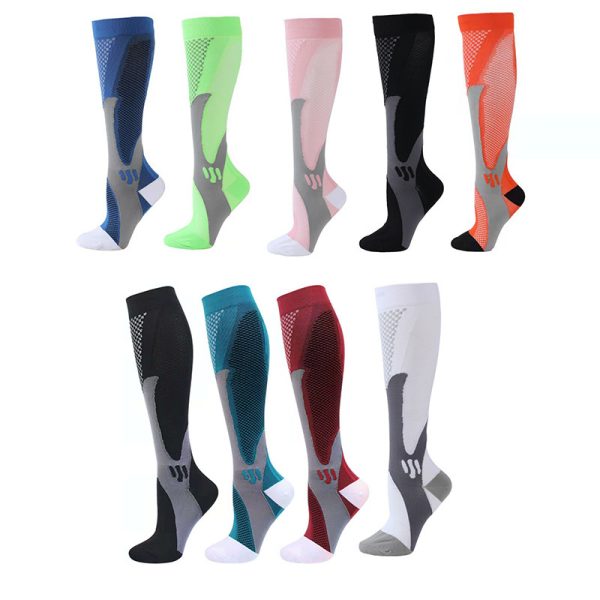 Nylon Men's And Women's Sports Muscle Strength Outdoor Football Compression Socks - Image 5