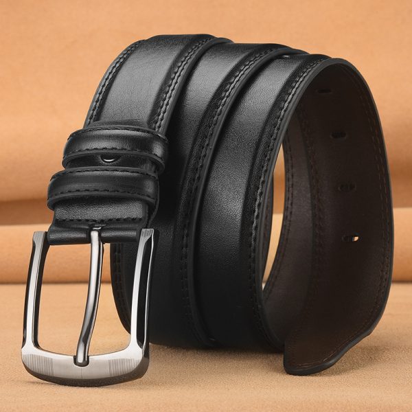 Men's Pin Buckle Cowhide Belt Business Fashion