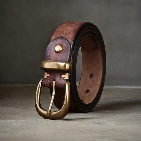 Belt First Layer Pure Cattlehide Men's Casual Jeans Belt - Image 6