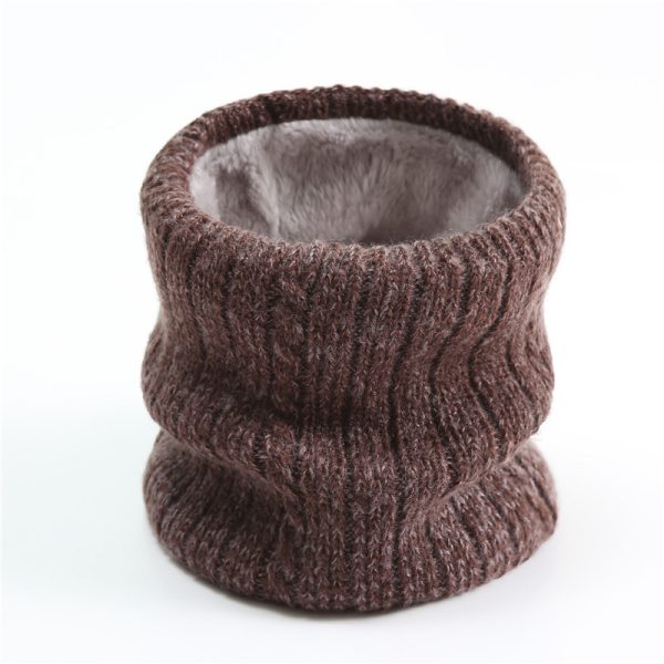 Twist Wide Striped Fleece-lined Knitting Scarf For Men - Image 4