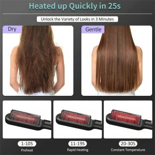 2-in-1 Hair Straightener & Hot Comb – Curl & Smooth Brush