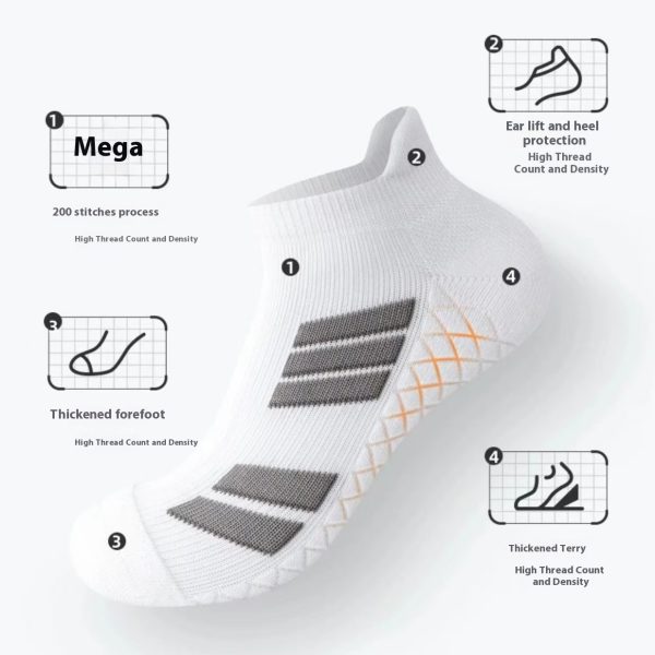 Men's Sports Shock Absorption Anti-skid Anti-sweat Deodorant Socks For Running - Image 6