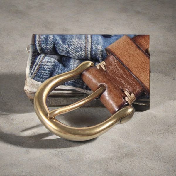 Belt First Layer Pure Cattlehide Men's Casual Jeans Belt - Image 3