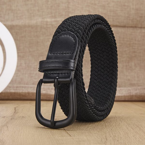 New Men's And Women's Woven Belt Elastic Stretch Punch-free - Image 3