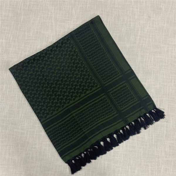 Arabic Khaki Tactical Pure Cotton Scarf - Image 3