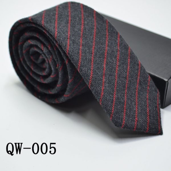 Men's Tie Super Narrow Wool-like Elegant And Elegant - Image 5