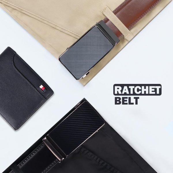 Men's Slider Ratchet Belt, Perfect As A Gift, Pairs Well With Dress Pants, Shirt And Oxford Shoes, Can Be Tailored - Image 10