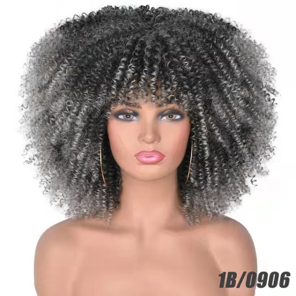 African Small Curly Hair Afro Wig Headgear - Image 8