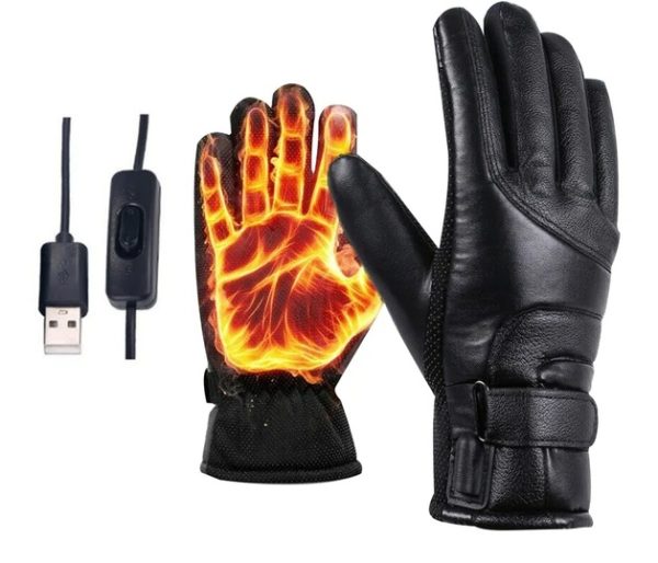 Electric USB Heated Gloves Winter Warming Thermal Ski Snow Hand Warm Windproof - Image 2