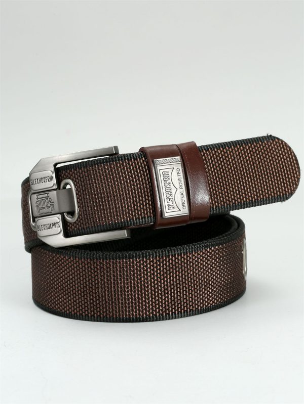 Pin Buckle Canvas Belt Cargo Pants Casual Retro Decorative Belt Fashion Men - Image 2