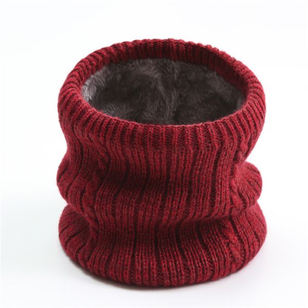 Twist Wide Striped Fleece-lined Knitting Scarf For Men - Image 3