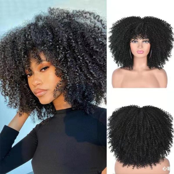 African Small Curly Hair Afro Wig Headgear - Image 7