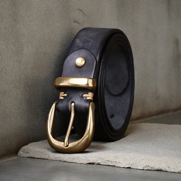 Belt First Layer Pure Cattlehide Men's Casual Jeans Belt - Image 8