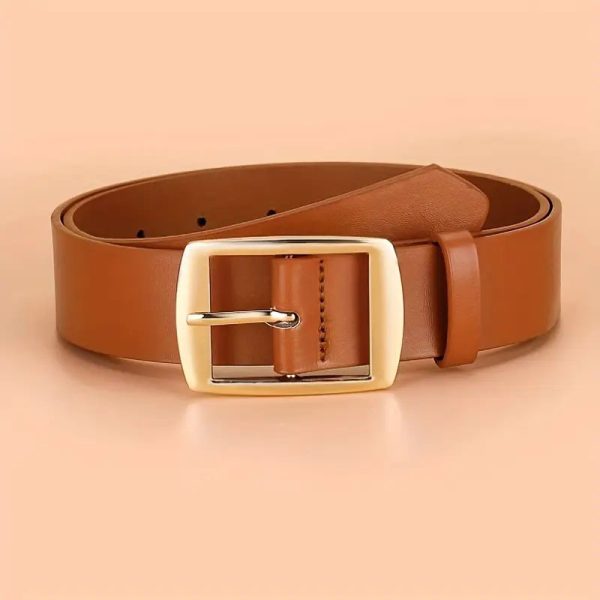 Men's Pin Buckle PU Microfiber Eyelet Belt Fashion Casual Belt - Image 8