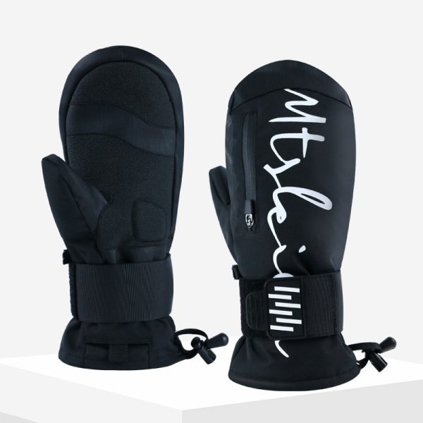 Ski Gloves Built-in Wristband Shock Absorption Veneer Warm Waterproof - Image 2
