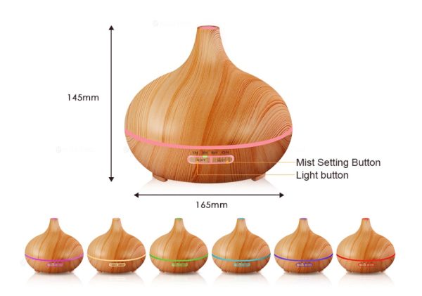 Creative Home Appliance Full Wood Grain Remote Control Aromatherapy Lamp - Image 8