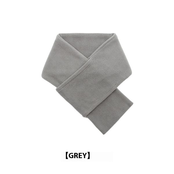 Autumn And Winter Warm Scarf Fashion Simple Solid Color Men's Polar Fleece - Image 6