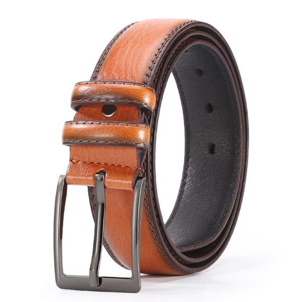 European And American Fashion Men's Business Belt 2018 New Creative Gifts Belt Laser Logo Factory Wholesale - Image 7